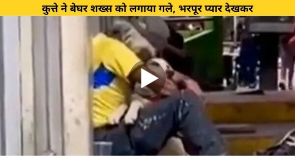 एक अनोखा लगाव- अकेले बैठे शख्स का दर्द, कुत्ते को हुआ महसूस, दौड़कर लिपट गया शख्स से लोगों ने कहा कमाल की दोस्ती