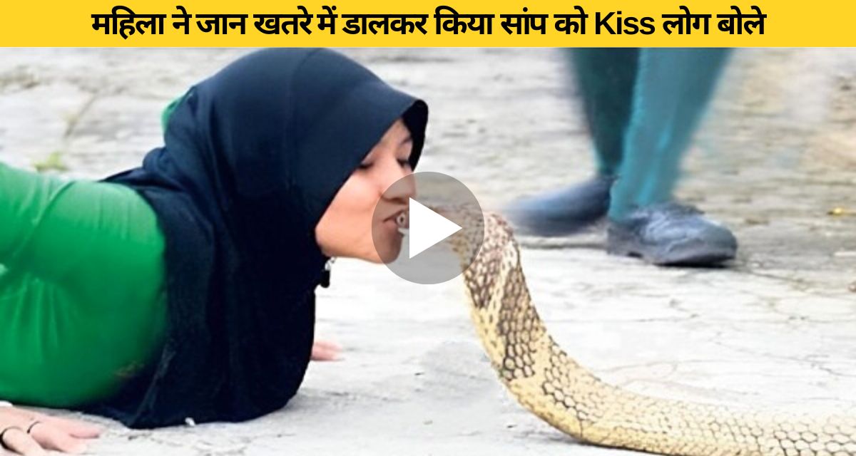 Snake in romantic mood after seeing woman