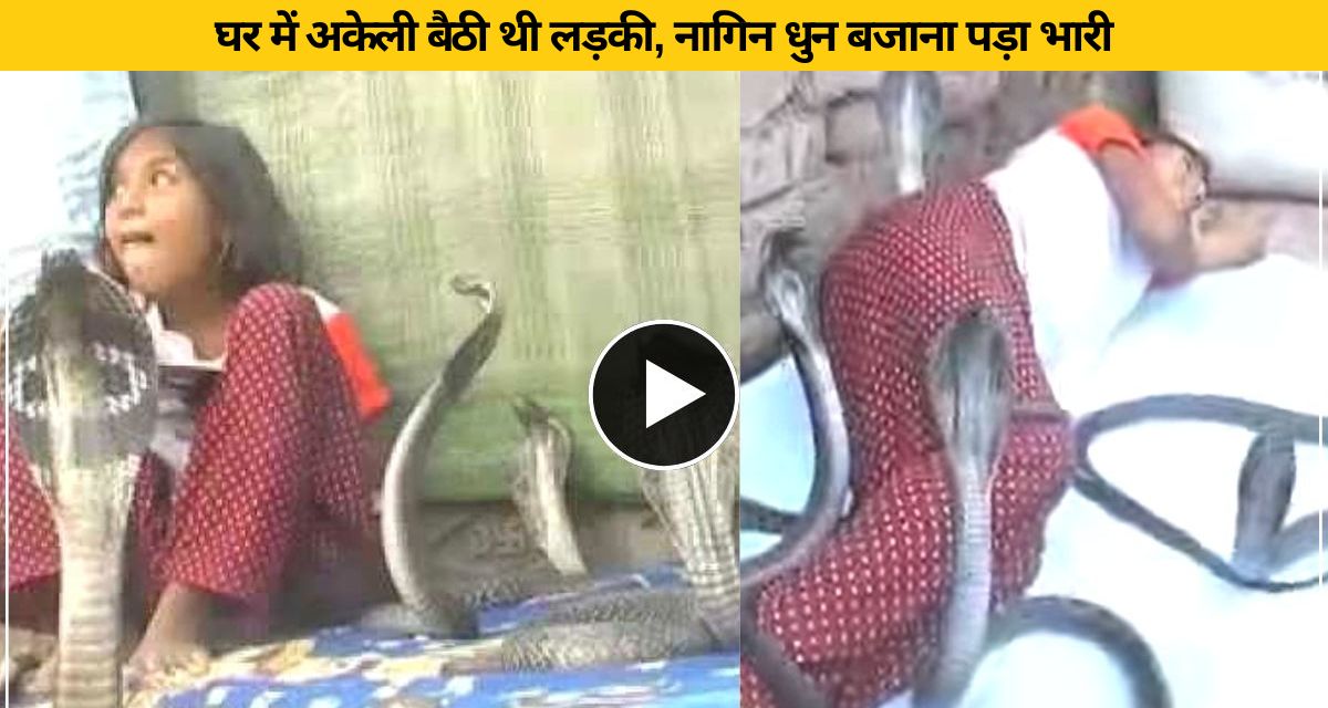 A swarm of snakes surrounded the girl sleeping on the ground
