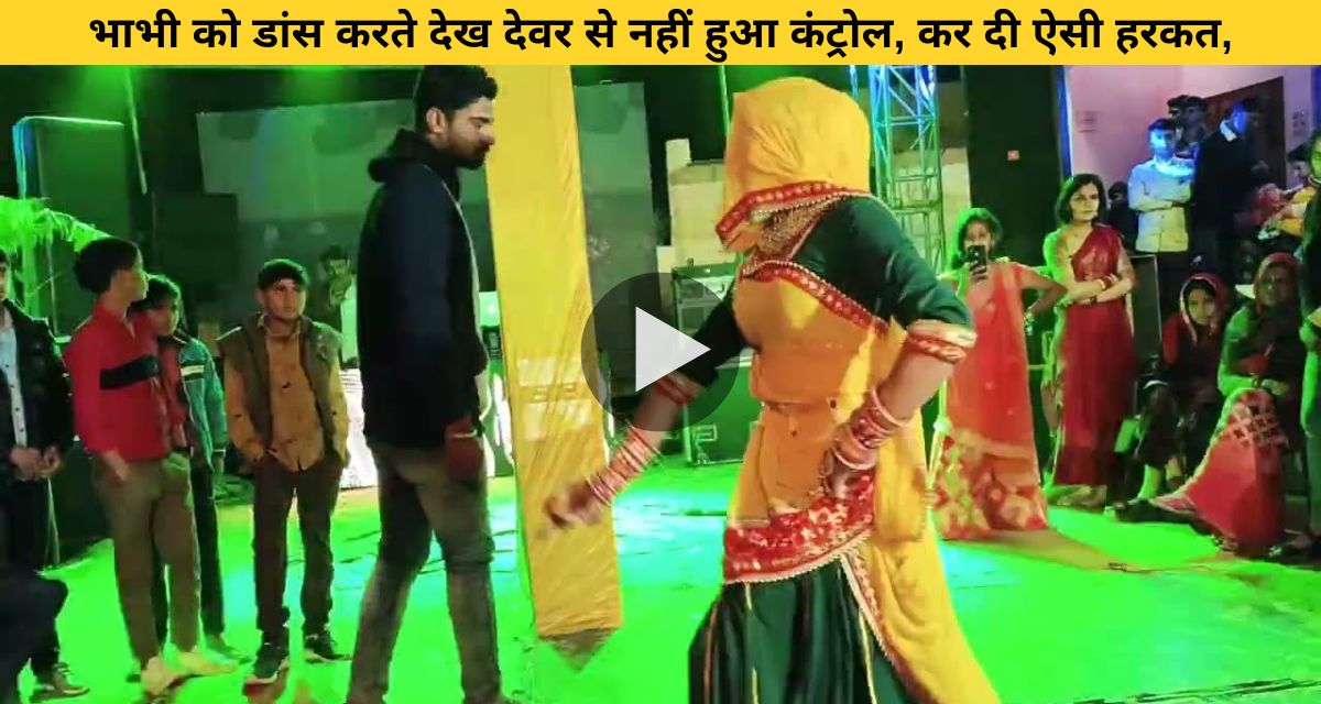 Rajasthani sister-in-law did tremendous dance on Bollywood song in marriage party