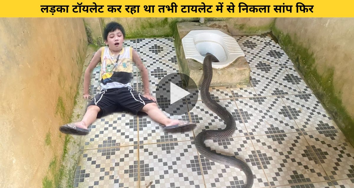 The child's condition worsened after seeing the snake hidden in the toilet